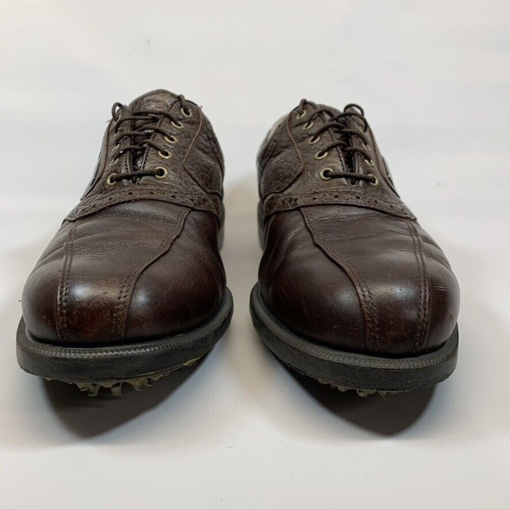 Footjoy Dryjoys Aquaflex Golf Shoes Men's Size 9.5 M Brown Leather 53478 - Picture 6 of 12
